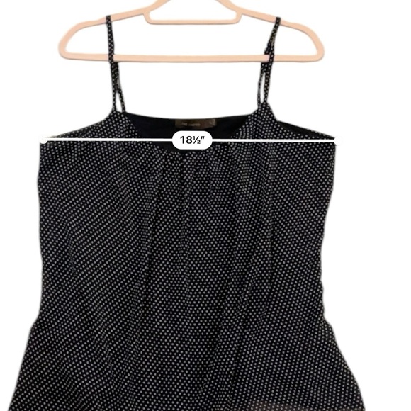 Y2K polka dot tank top sheer overlay black white XL - Picture 6 of 6